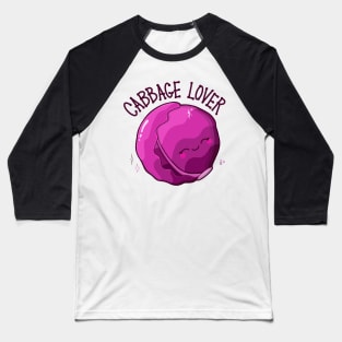 “Cabbage Lover” Cute Purple Cabbage Baseball T-Shirt